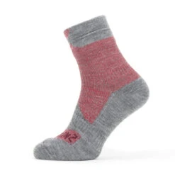 Sealskinz Waterproof All Weather Ankle Length Socks -VenturePro Store AW22.Red GreyMarl.1 30183.1662022819