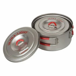 ECA260R Titanium Ultralight Pot Set M (900ml & 1300ml) -VenturePro Store evernew eca260r titanium ultralight pot set m 900ml and 1300ml 95117.1655330080