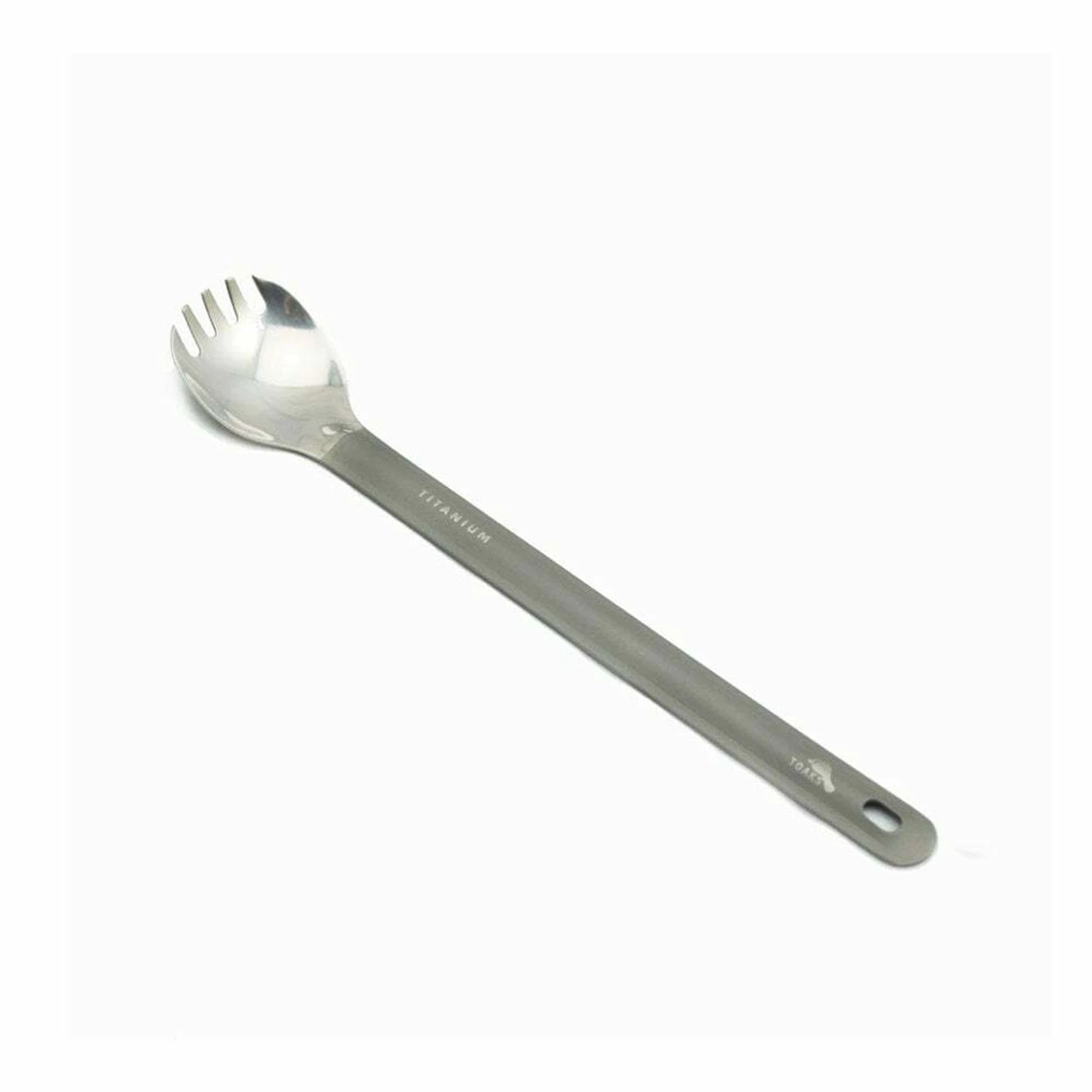 Titanium Long Handle Spork With Polished Bowl 3 Titanium Long Handle Spork With Polished Bowl